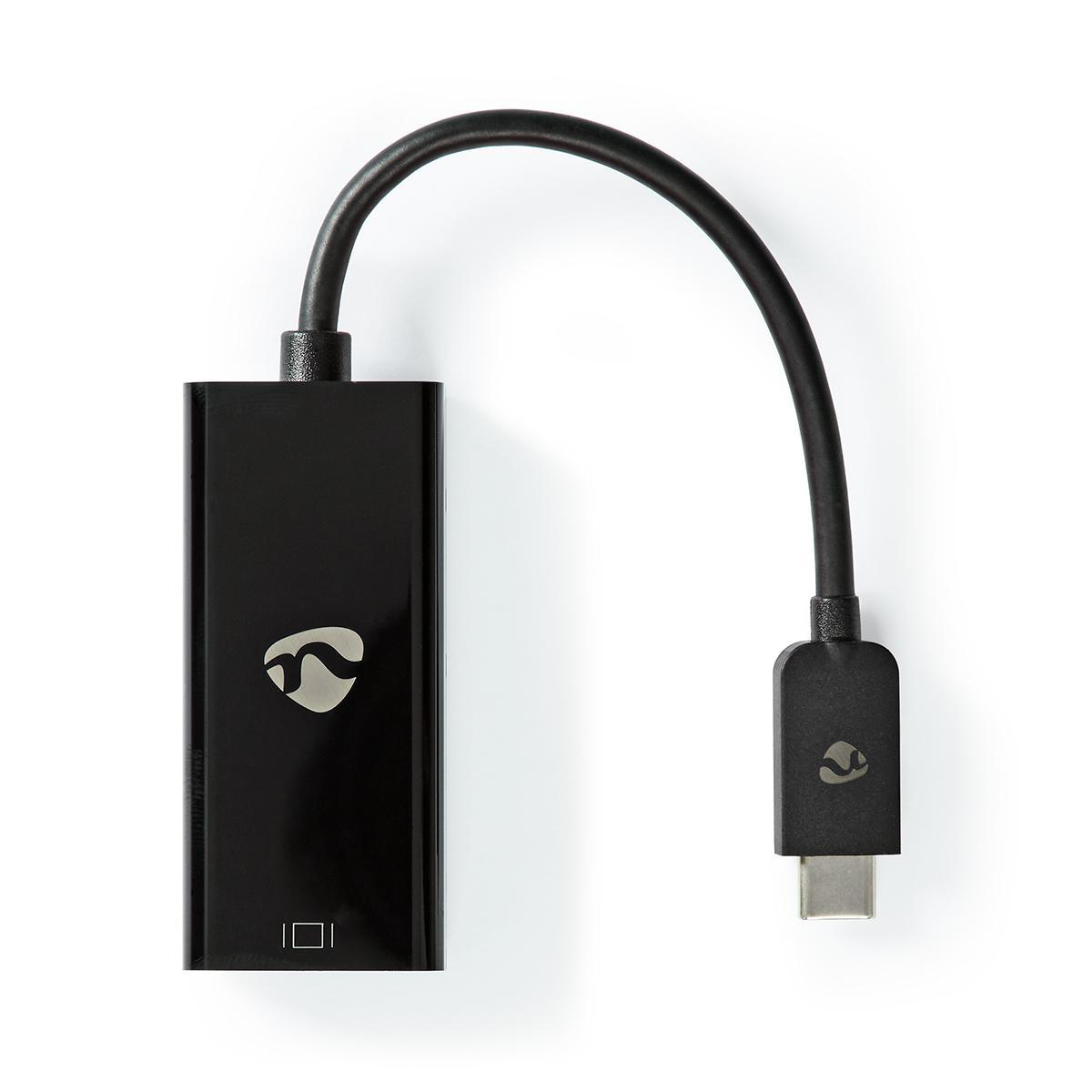 USB Adaptér | USB 3.2 Gen 1 | USB Typ-C ™ Zástrčka | Mini DisplayPort | 0.20 m | Kulatý | Poniklované | PVC | Černá | Plastový Sáček