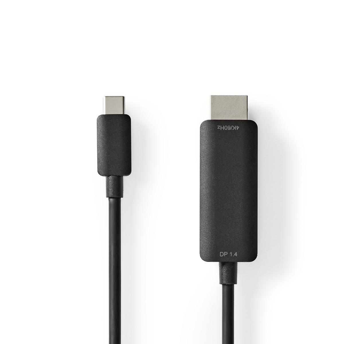 Nedis propojovací kabel USB 3.2 gen.1 zástrčka USB-C - zástrčka HDMI, 1 m, CCGP64655BK10