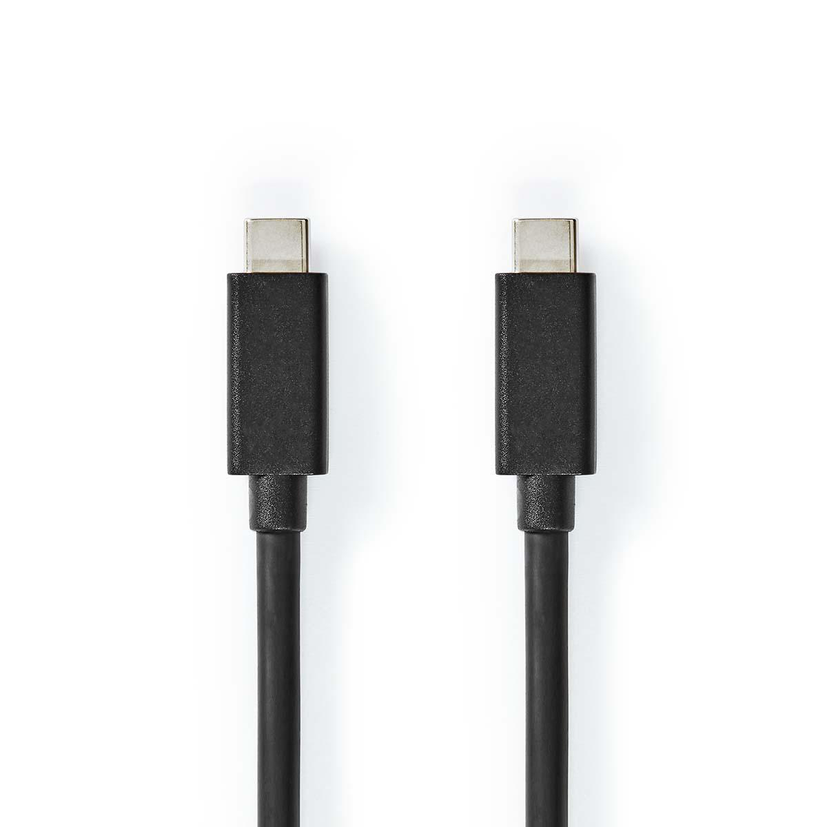 USB kabel | USB 3.2 Gen 2x2 | USB Typ-C ™ Zástrčka | USB Typ-C ™ Zástrčka | 20 Gbps | 100 W | Poniklované | 1.00 m | Kulatý | PVC | Černá | Plastový…