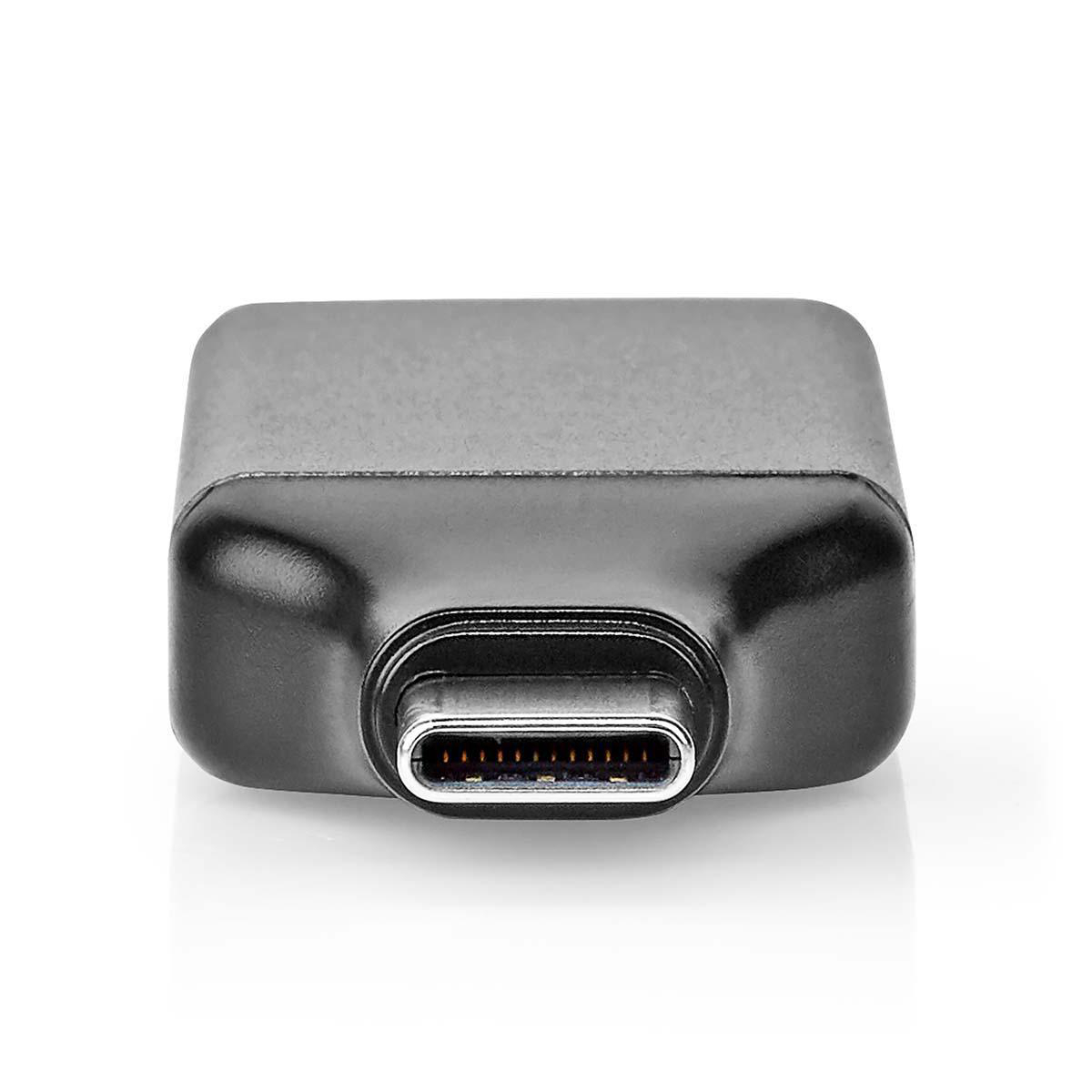 adaptér USB | USB 3.2 Gen 1 | USB Typ-C ™ Zástrčka | DisplayPort Zásuvka | Poniklované | Přímý | Hliník | Černá / Šedá | Plastový Sáček