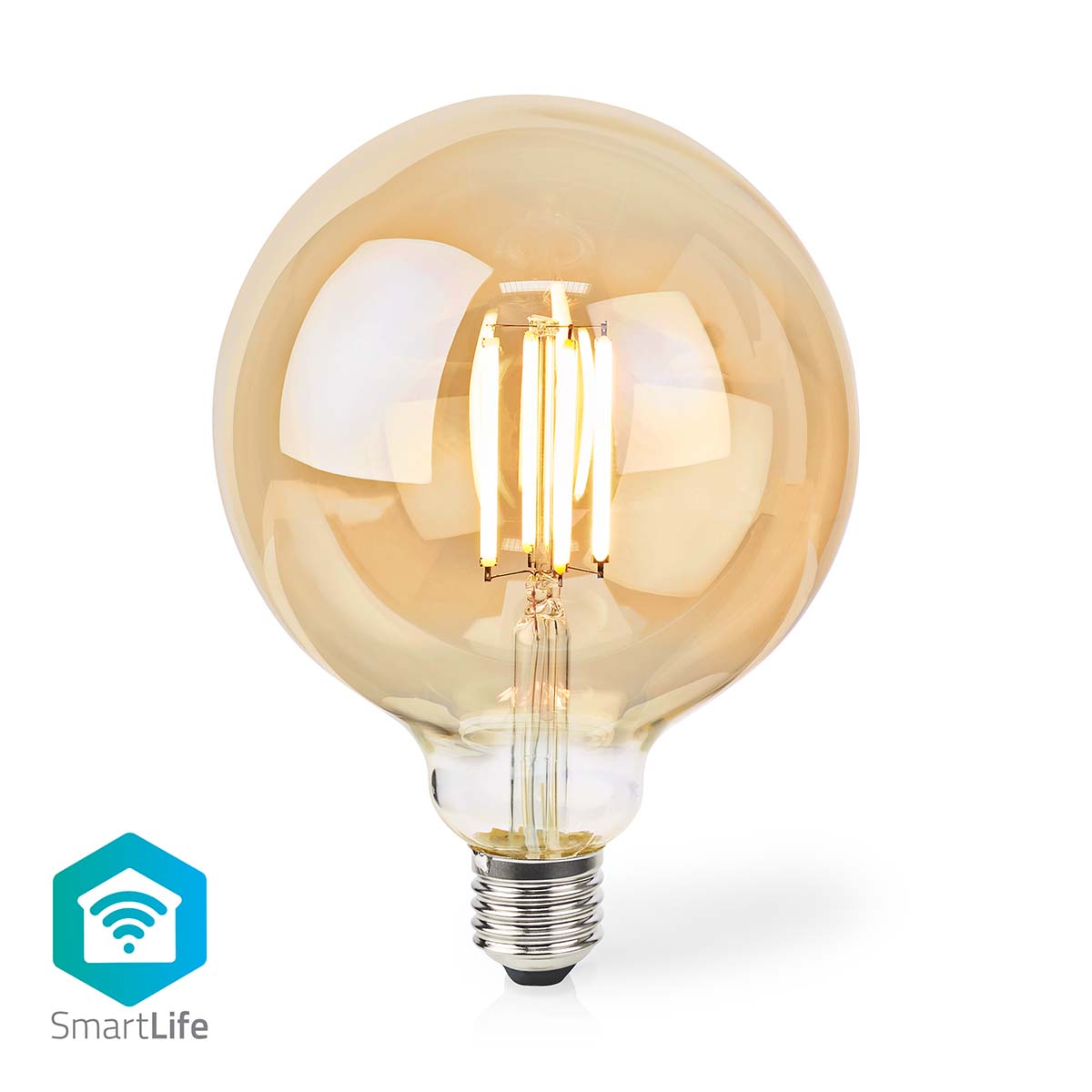 Nedis SmartLife chytrá LED žárovka vláknová Globe E27 7W 806lm 2200 K (WIFILRF10G125)