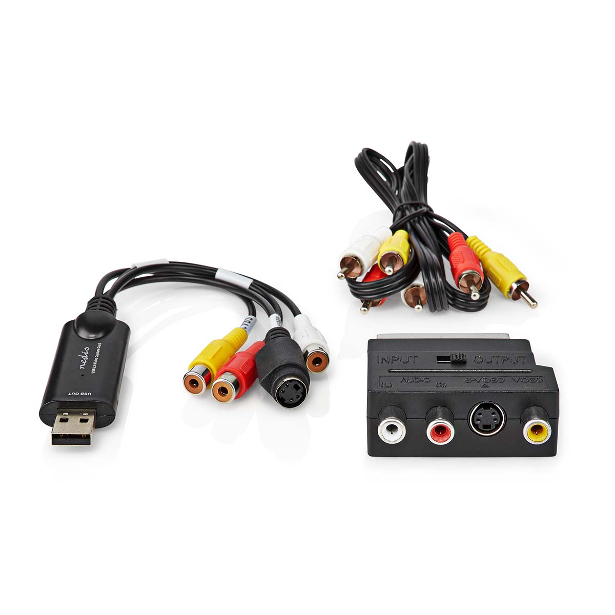 Nedis VGRRU101BK USB video grabber, A/V kabel + SCART, USB 2.0