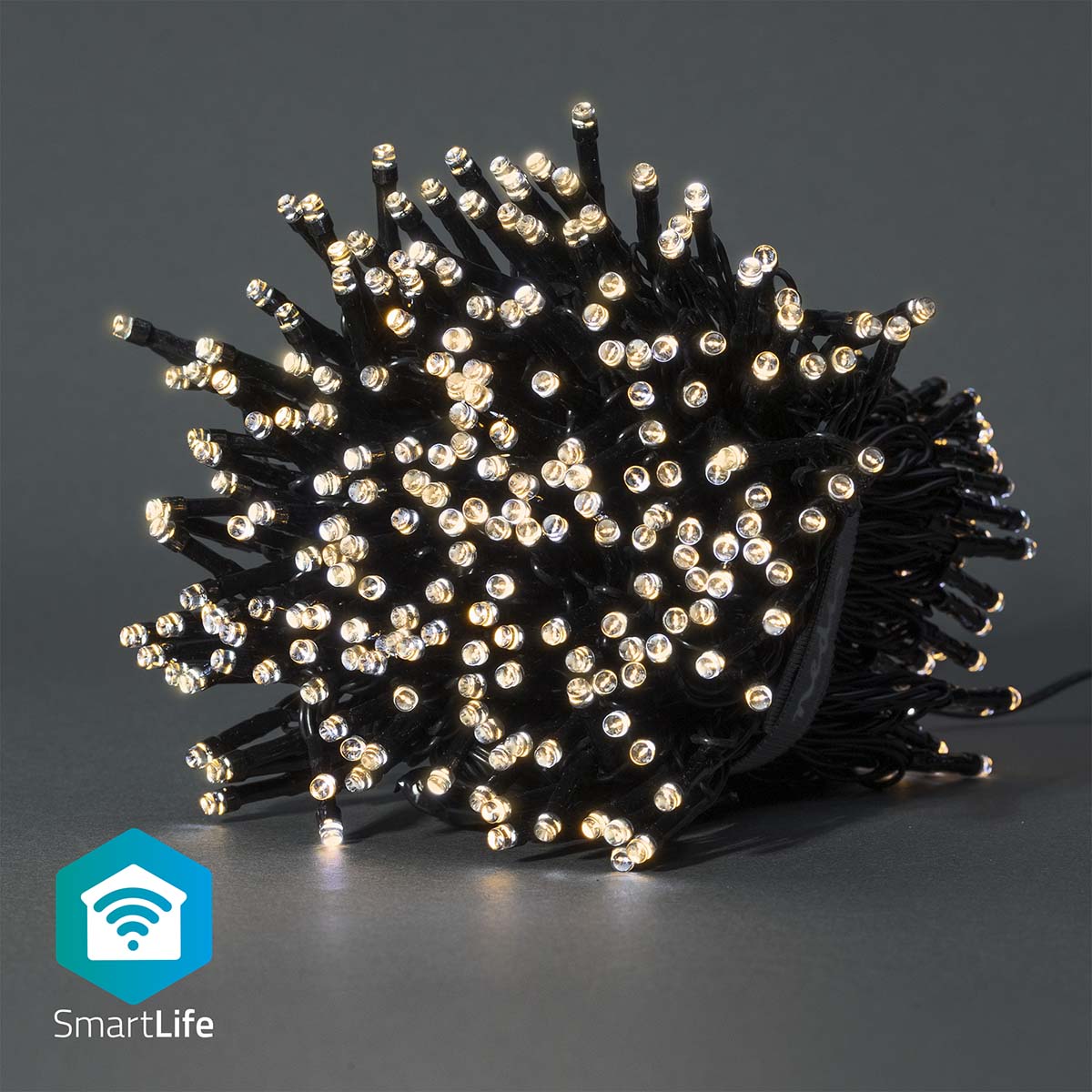 Nedis SmartLife chytrý vánoční řetěz, 400 LED, 20 m, venkovní IP65, teplá bílá (WIFILX01W400)