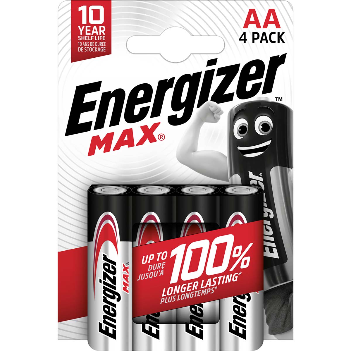 Alkalická baterie Energizer MAX AA 1.5V, 4ks, EN-NMAXAA4