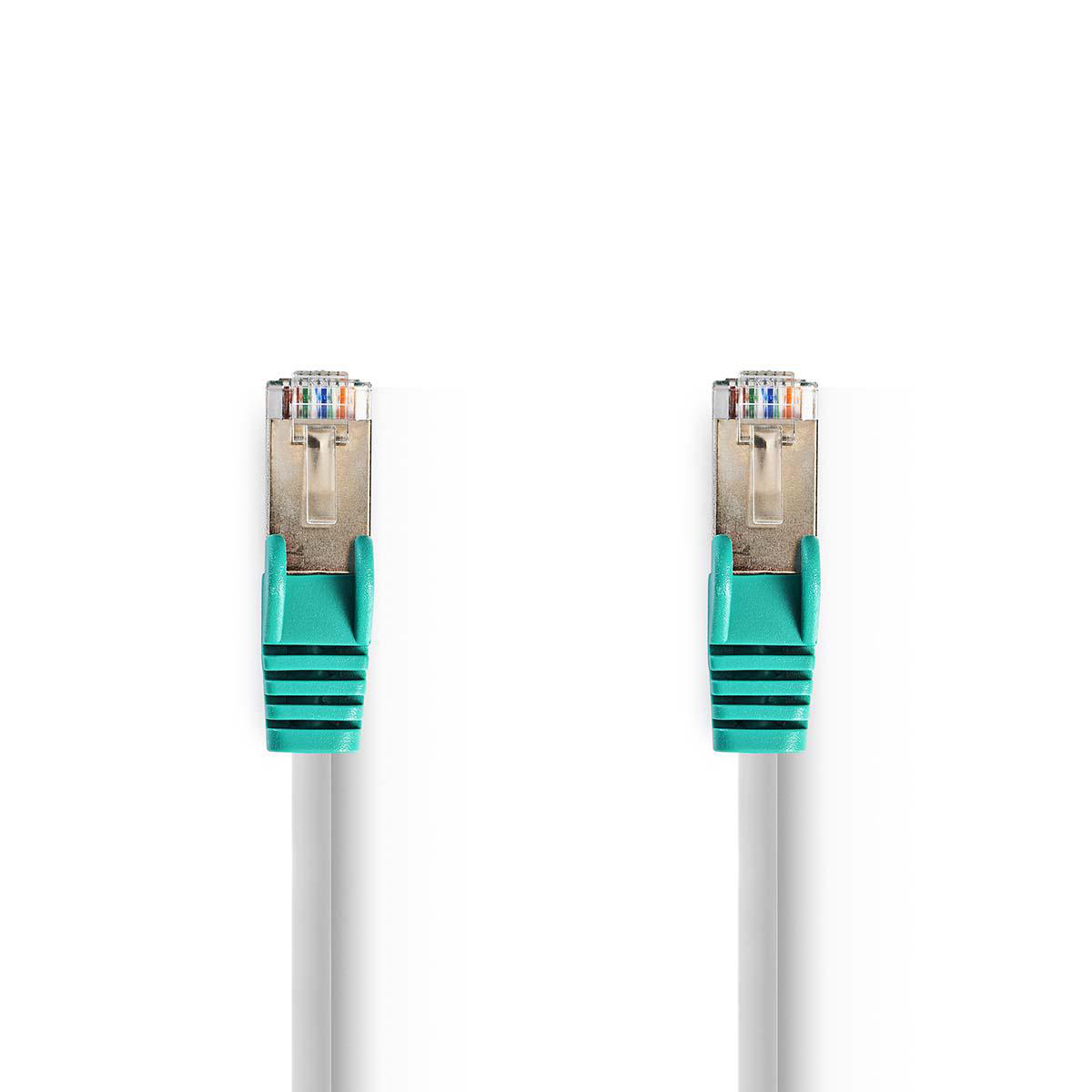 Cat 5e kabel | F / UTP | Crossover | RJ45 Zástrčka | RJ45 Zástrčka | 3.00 m | Kulatý | PVC | Šedá | Plastový Sáček