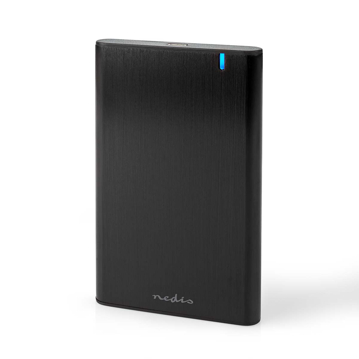 Nedis HDDE25410BK externí box pro pevný disk 2.5" SATA III, USB 3.1, hliník, černá