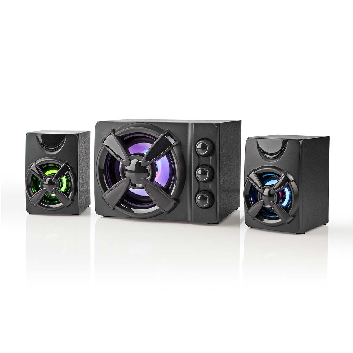 Nedis GSPR31021BK herní reproduktory 2.1 subwoofer 33 W, USB, jack 3.5mm