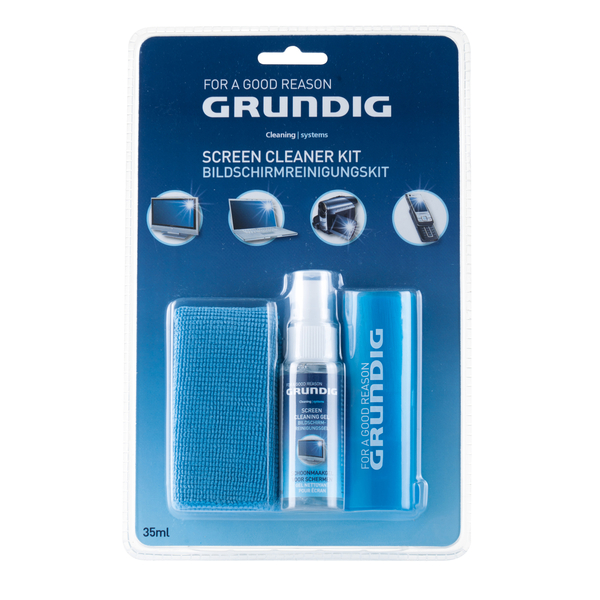 Grundig 33996 čisticí set na obrazovky (gel 20ml, utěrka z mikrovlákna 20x20cm a štěteček na nečistoty)