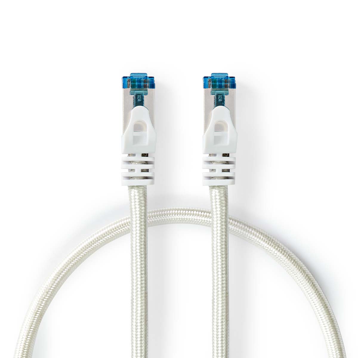 Cat 6a kabel | S / FTP | RJ45 Zástrčka | RJ45 Zástrčka | 100.0 m | Snagless | Kulatý | Opletený / PVC | Stříbrná | Box s Okénkem