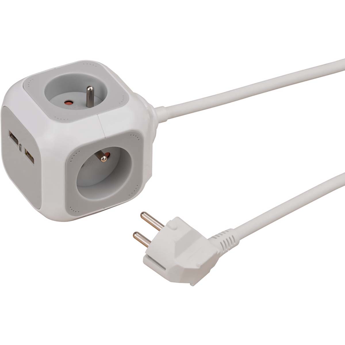 Zásuvka 4-násobná ALEA-Power prodlužovací s USB, kabel H05VV-F 3G1.5, 1.4 m (1150101)