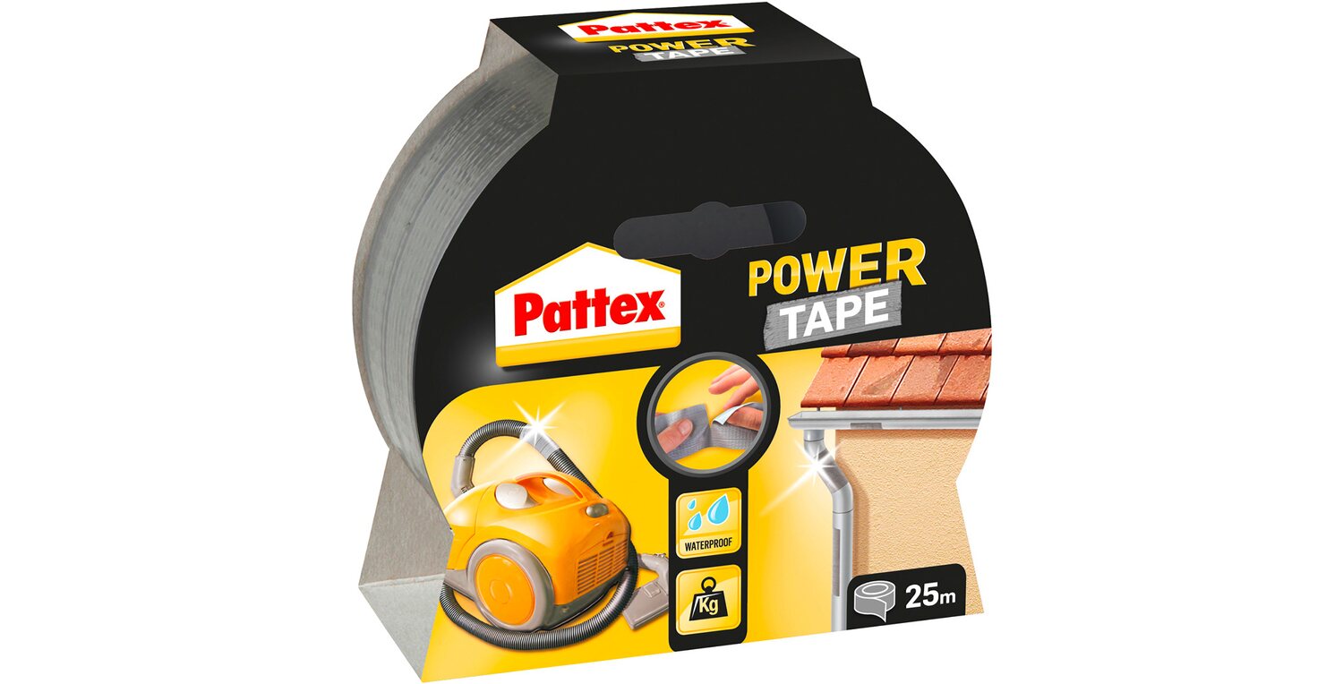PATTEX univerzální lepicí páska Power Tape (25 m), stříbrná