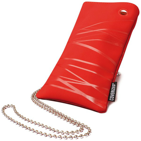 Coverized WAVE velká brašna na MP3 / PDA / mobilní telefon / digitální fotoaparát, červená