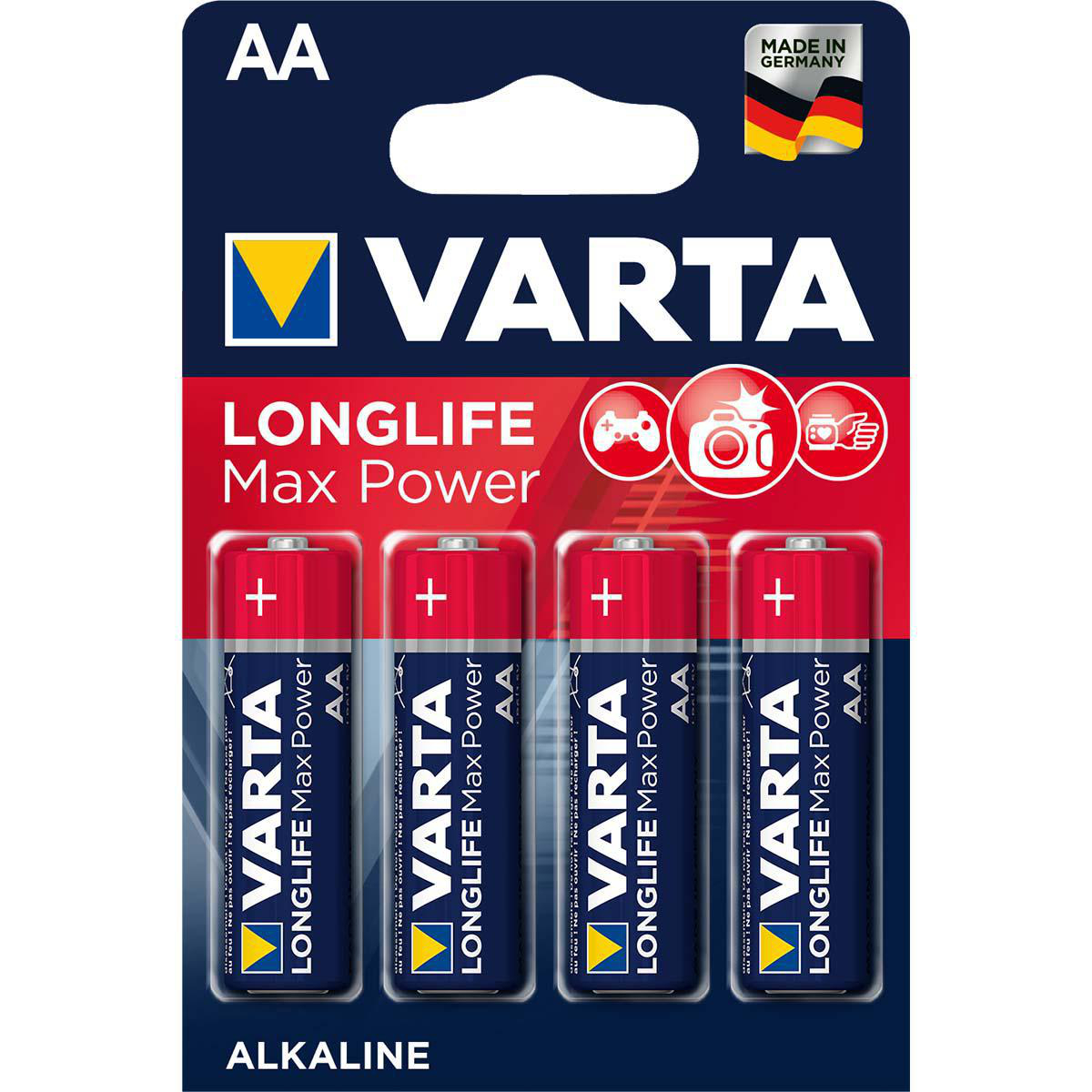 Alkalická baterie VARTA Max Power AA 1.5V, 4ks, VARTA-4706/4B