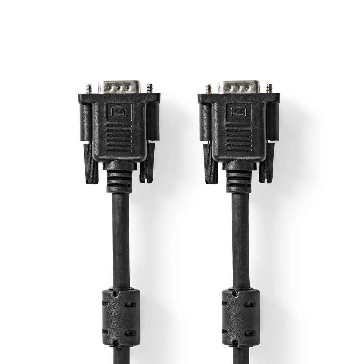 VGA kabel | VGA Zástrčka | VGA Zástrčka | Poniklované | Maximální rozlišení: 1280x768 | 5.00 m | Kulatý | ABS | Černá | Label