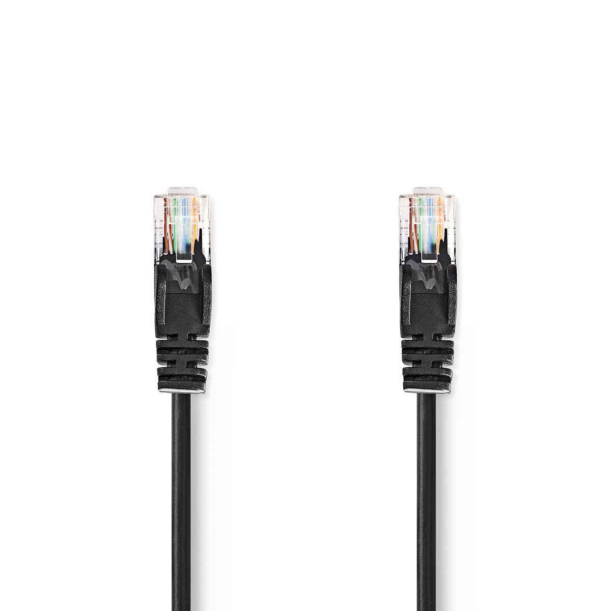 Nedis nestíněný síťový kabel UTP CAT5e, zástrčka RJ45 - zástrčka RJ45, 2 m, černá (CCGL85100BK20)