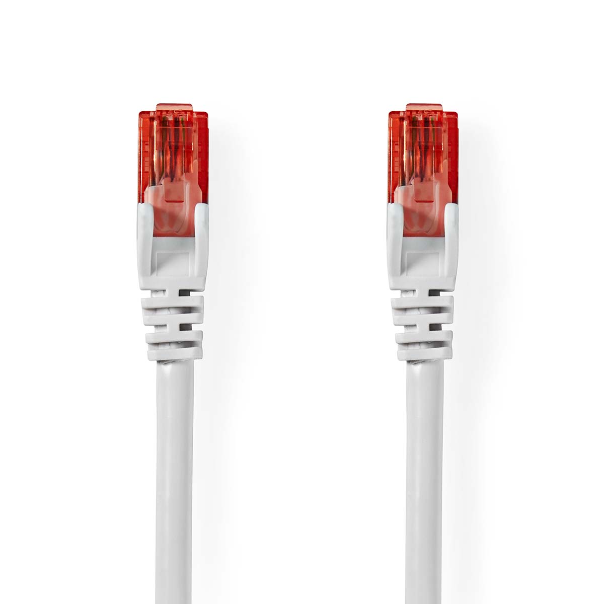 Cat 6 kabel | RJ45 Zástrčka | RJ45 Zástrčka | U/UTP | 10.0 m | Kulatý | PVC | Bílá | Label