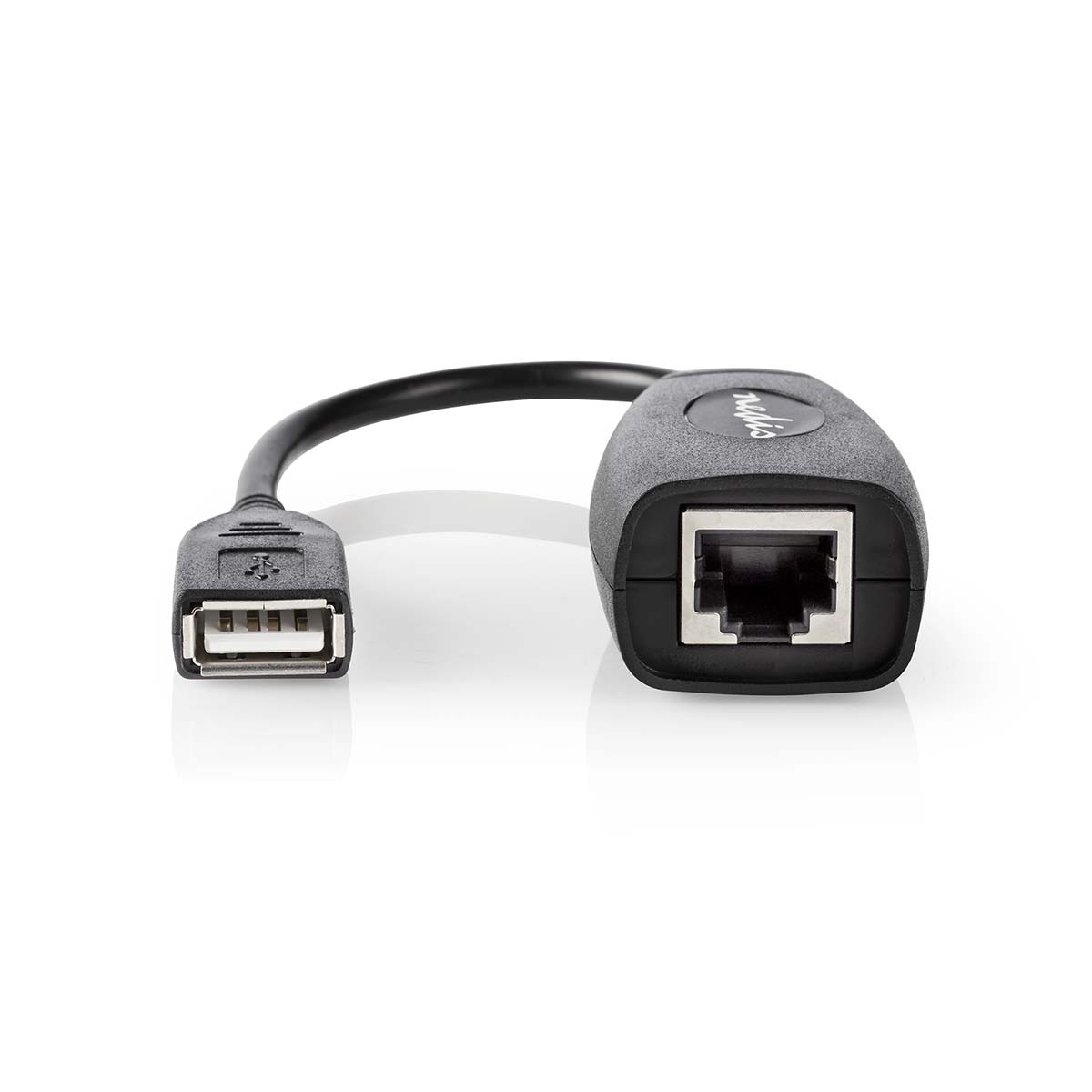 Aktivní kabel USB | USB 1.1 | USB-A Zástrčka | RJ45 Zásuvka | 12 Mbps | 0.20 m | Kulatý | Poniklované | PVC | Měď | Box