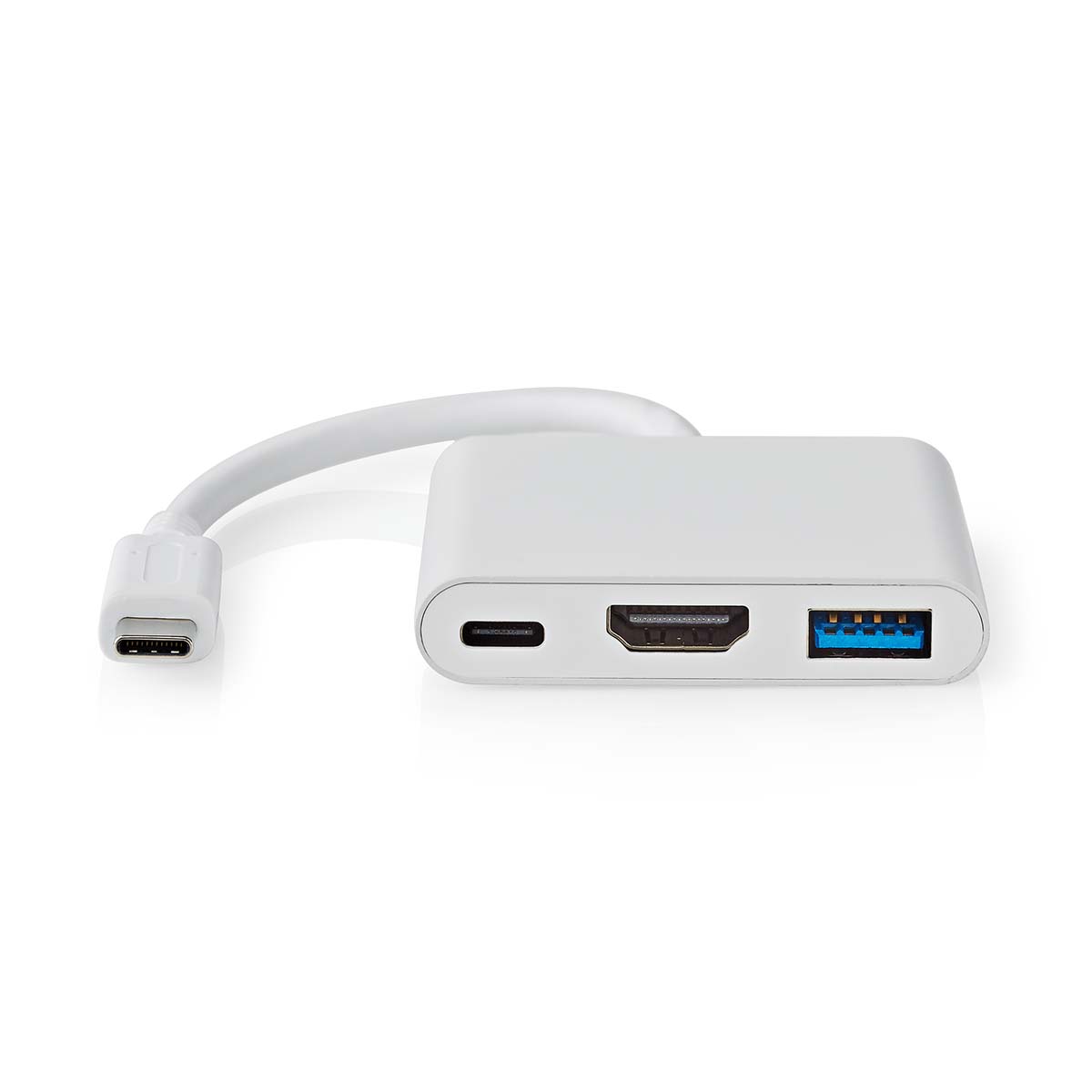 USB Multiport Adaptér | USB 3.2 Gen 1 | USB-C™ Zástrčka | USB-A Zásuvka / USB-C™ Zásuvka / Výstup HDMI™ | 5 Gbps | 0.10 m | Kulatý | Poniklované | PVC…
