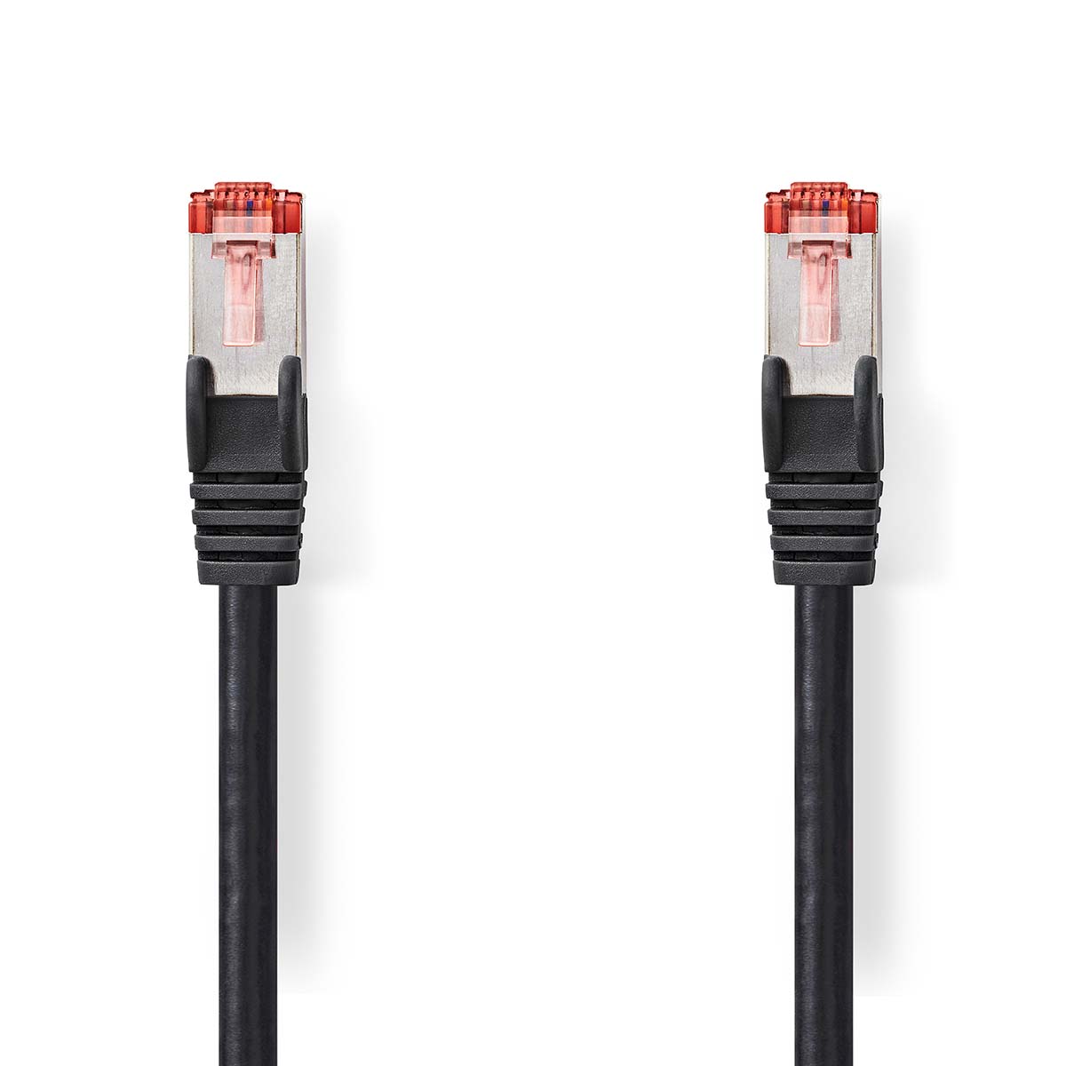Nedis síťový kabel S/FTP CAT6, zástrčka RJ45 - zástrčka RJ45, 0.5 m, LSZH, černá (CCGL85221BK05)