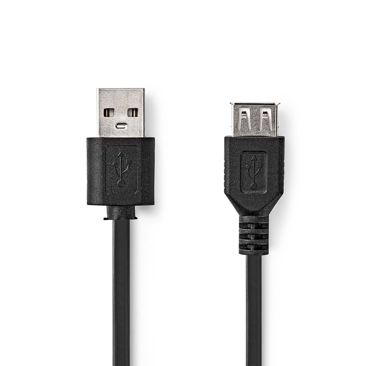 Nedis prodlužovací kabel USB 2.0 zástrčka USB A - zásuvka USB A, 1 m, černá (CCGL60010BK10)
