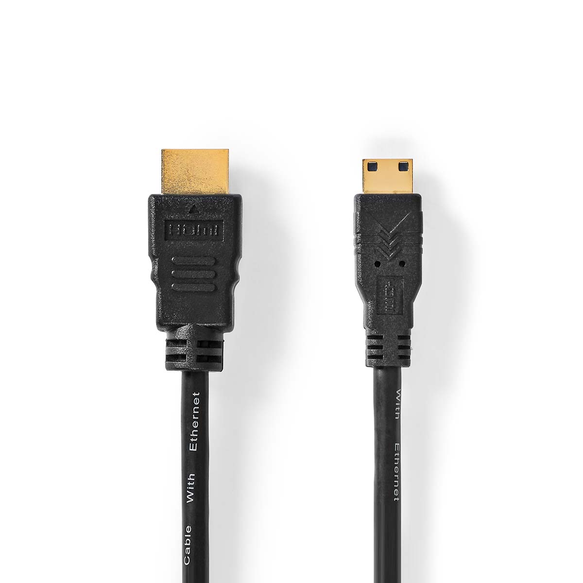 High Speed HDMI™ kabel s Ethernetem | Konektor HDMI ™ | HDMI ™ Mini Connector | 4K@30Hz | 10.2 Gbps | 5.00 m | Kulatý | PVC | Černá | Label