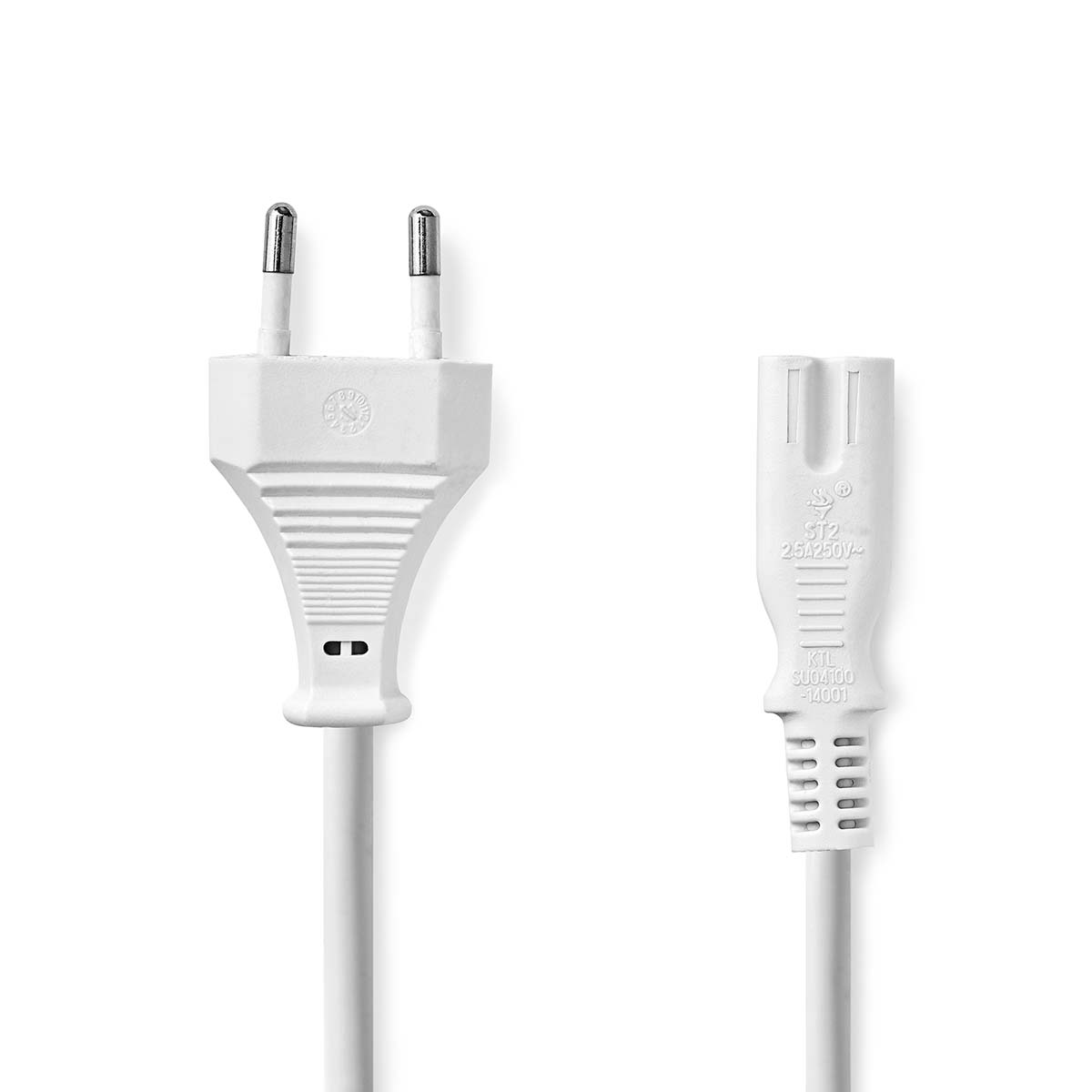 Nedis napájecí kabel zástrčka EURO - IEC-320-C7, 5 m, bílá (CEGL11040WT50)