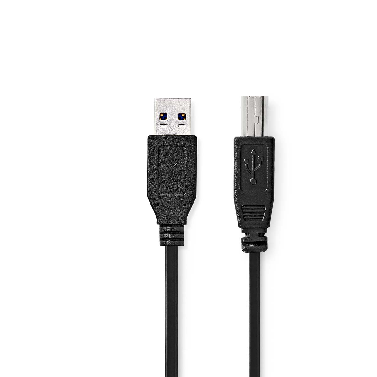 USB kabel | USB 3.2 Gen 1 | USB-A Zástrčka | USB-B Zástrčka | 5 Gbps | Poniklované | 2.00 m | Kulatý | PVC | Černá | Box