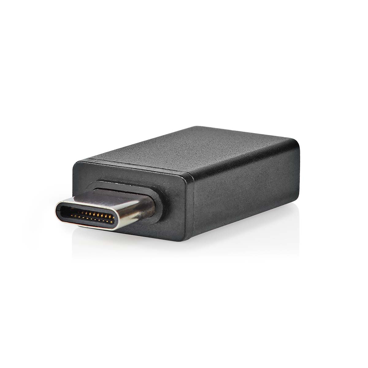 USB-C™ Adaptér | USB 3.2 Gen 1 | USB-C™ Zástrčka | USB-A Zásuvka | 5 Gbps | OTG | Kulatý | Poniklované | Černá | Box