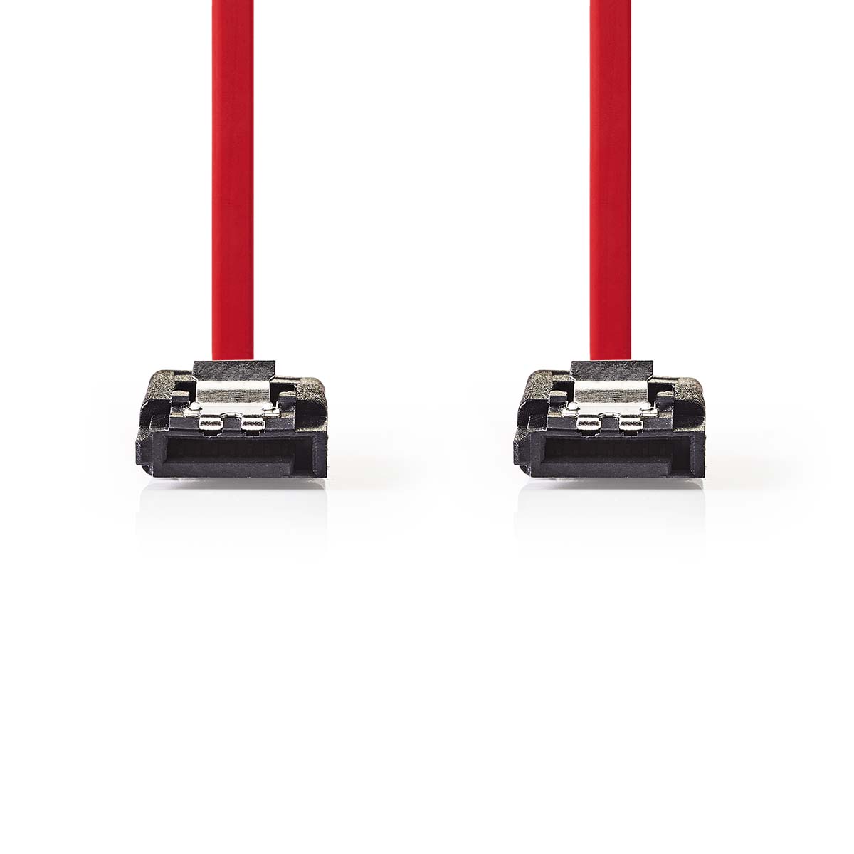 Kabel SATA | 3 Gbps | SATA 7-Pin Zásuvka | SATA 7-Pin Zásuvka | Poniklované | 0.50 m | Plochý | PVC | Červená | Box
