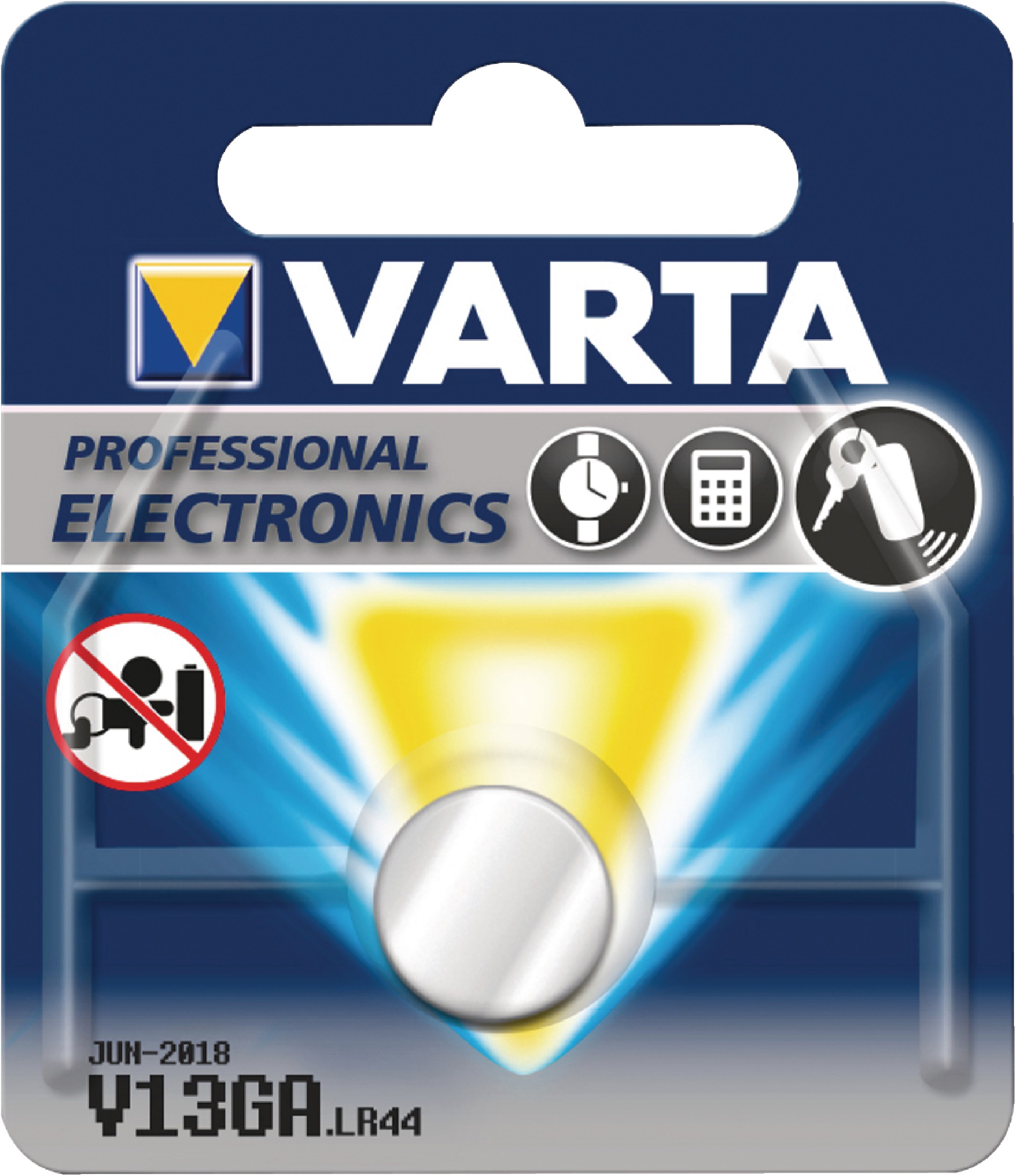 Alkalická knoflíková baterie LR44 1.5 V, VARTA-V13GA