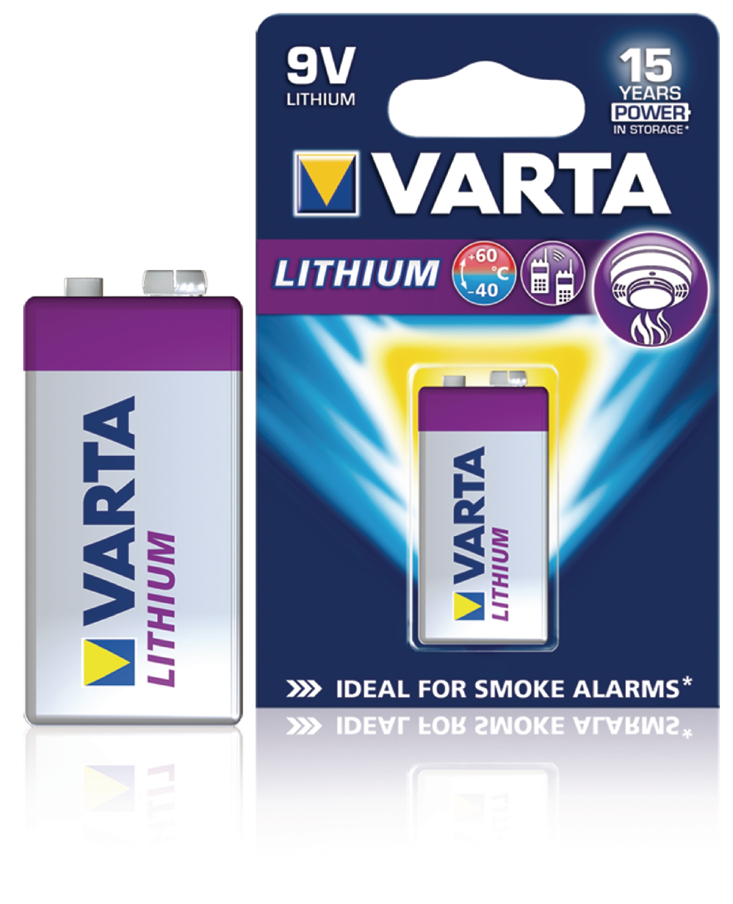 Lithiová baterie Barta 9 V, 1ks, VARTA-CR9V