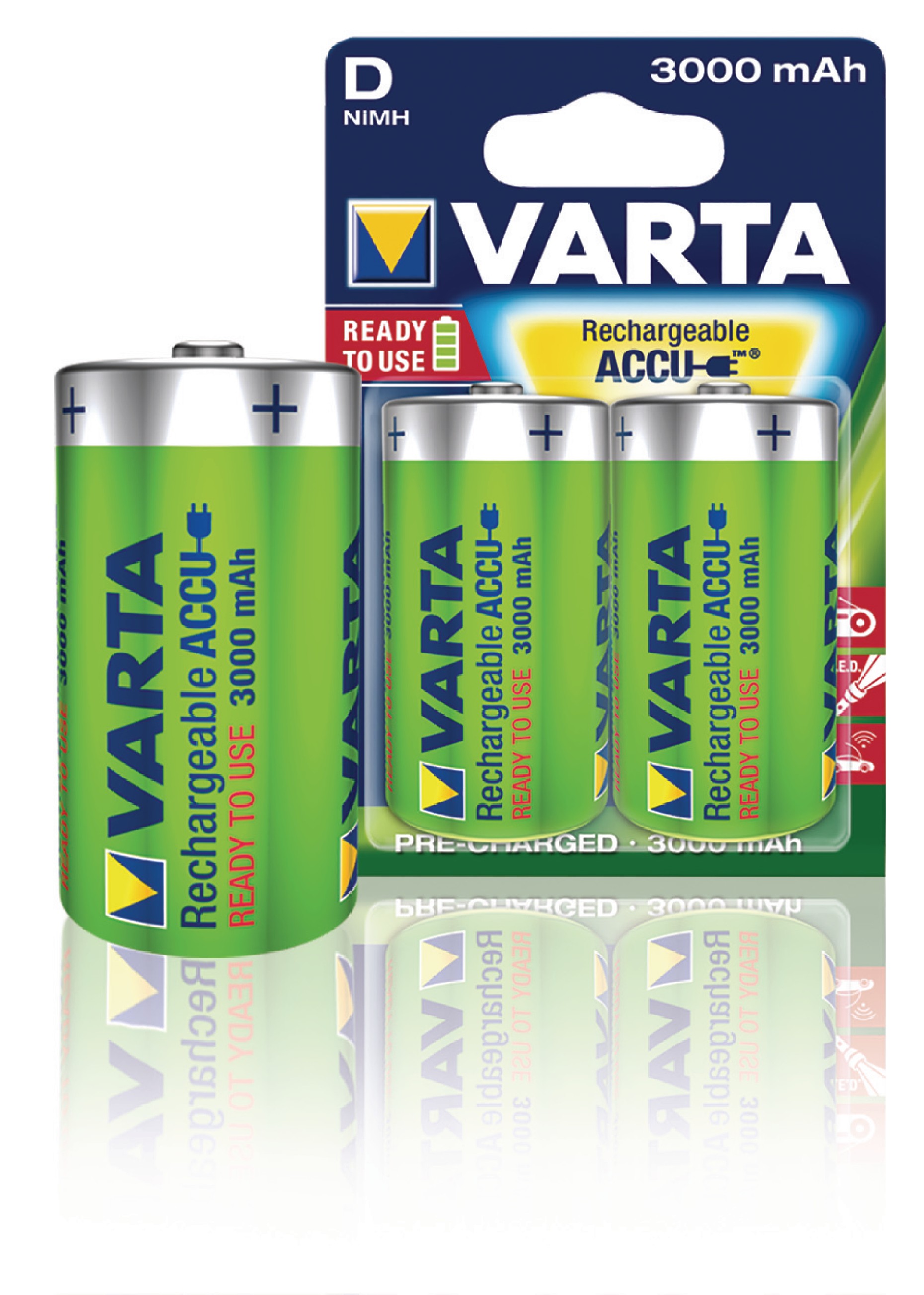 Nabíjecí baterie Varta NiMH R20 1.2V 3000mAh - 2ks, VARTA-56720B