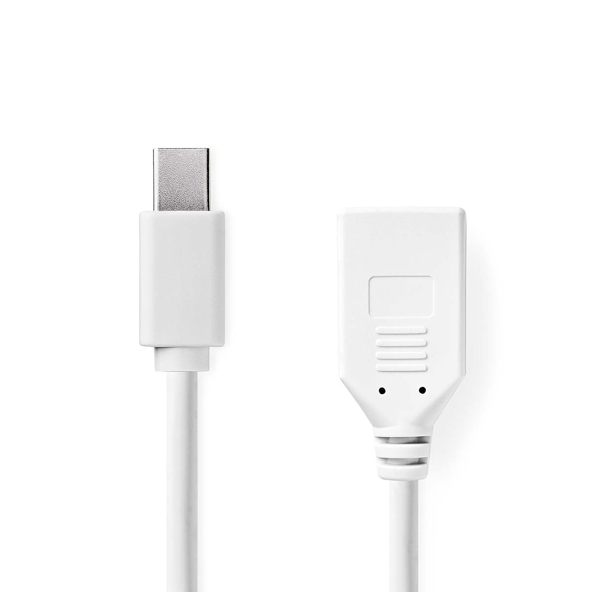 Mini DisplayPort kabel | DisplayPort 1.2 | Mini DisplayPort Zástrčka | DisplayPort Zásuvka | 21.6 Gbps | Poniklované | 0.20 m | Kulatý | PVC | Bílá |…