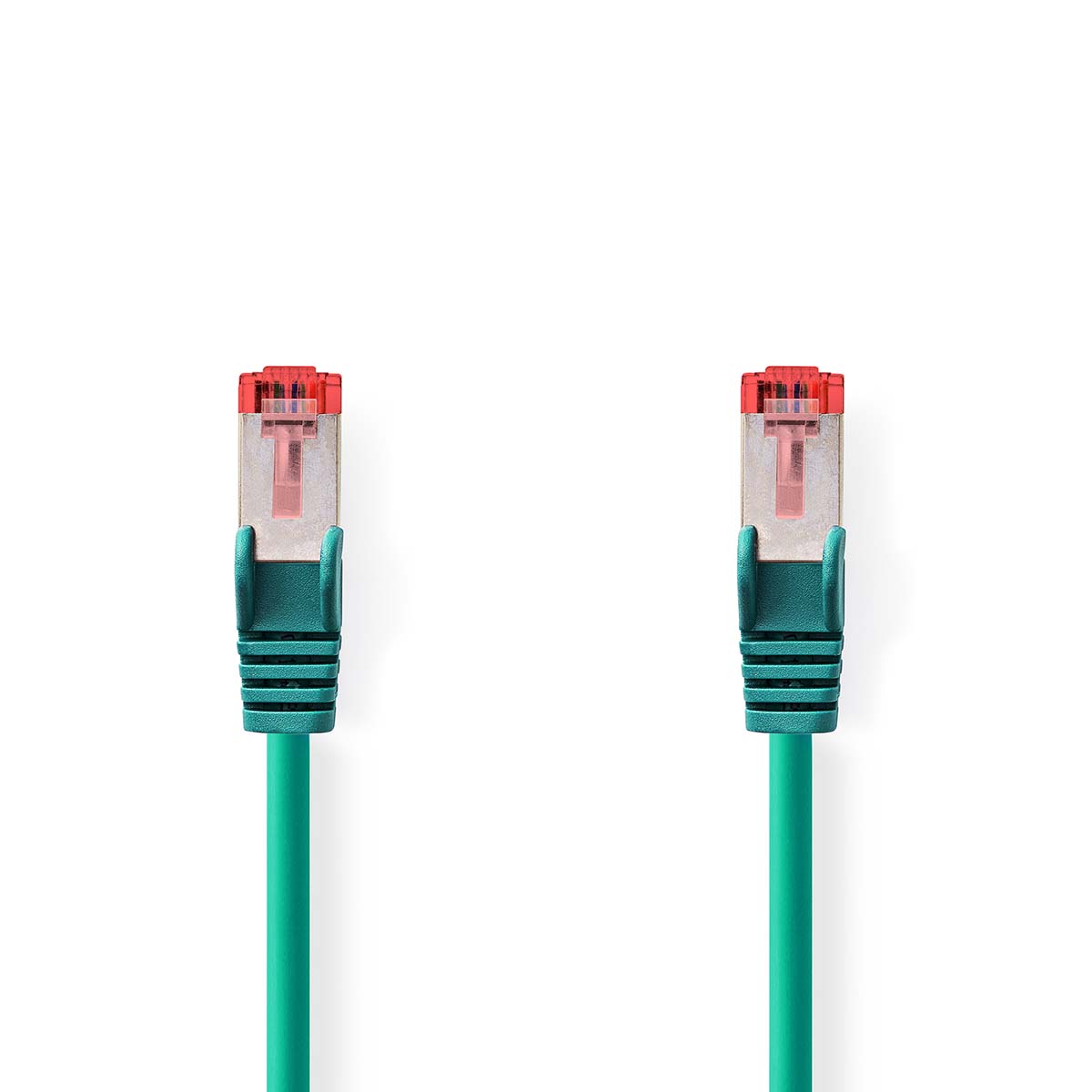 Cat 6 kabel | RJ45 Zástrčka | RJ45 Zástrčka | S / FTP | 0.15 m | Kulatý | LSZH | Zelená | Label