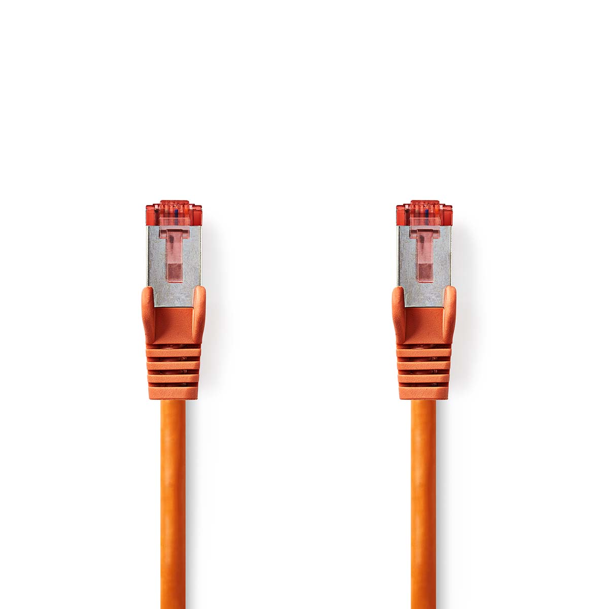 Cat 6 kabel | RJ45 Zástrčka | RJ45 Zástrčka | S / FTP | 2.00 m | Kulatý | LSZH | Oranžová | Label