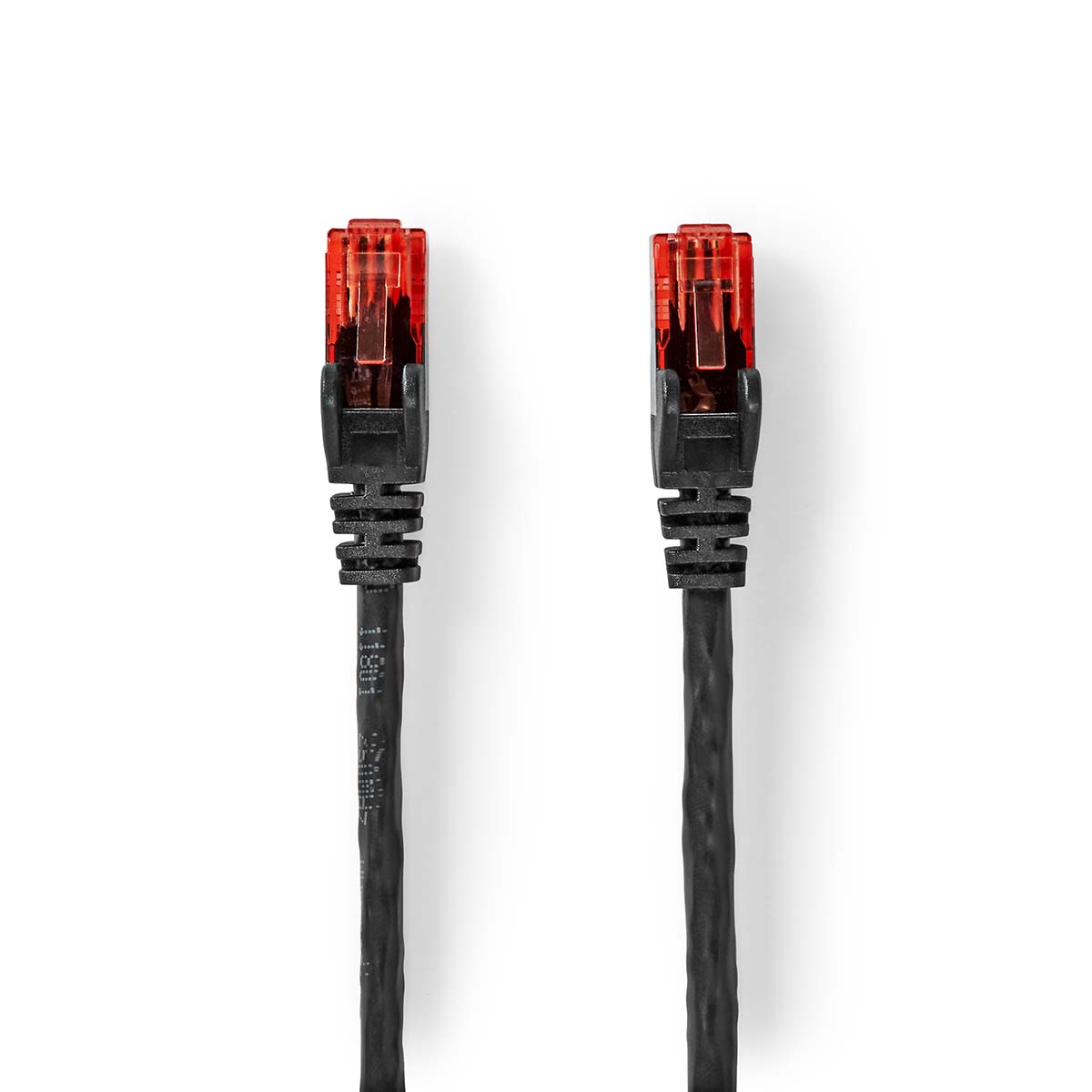 Síťový kabel CAT6 | RJ45 Zástrčka | RJ45 Zástrčka | U/UTP | 50.0 m | Venkovní | Kulatý | PE | Černá | Label