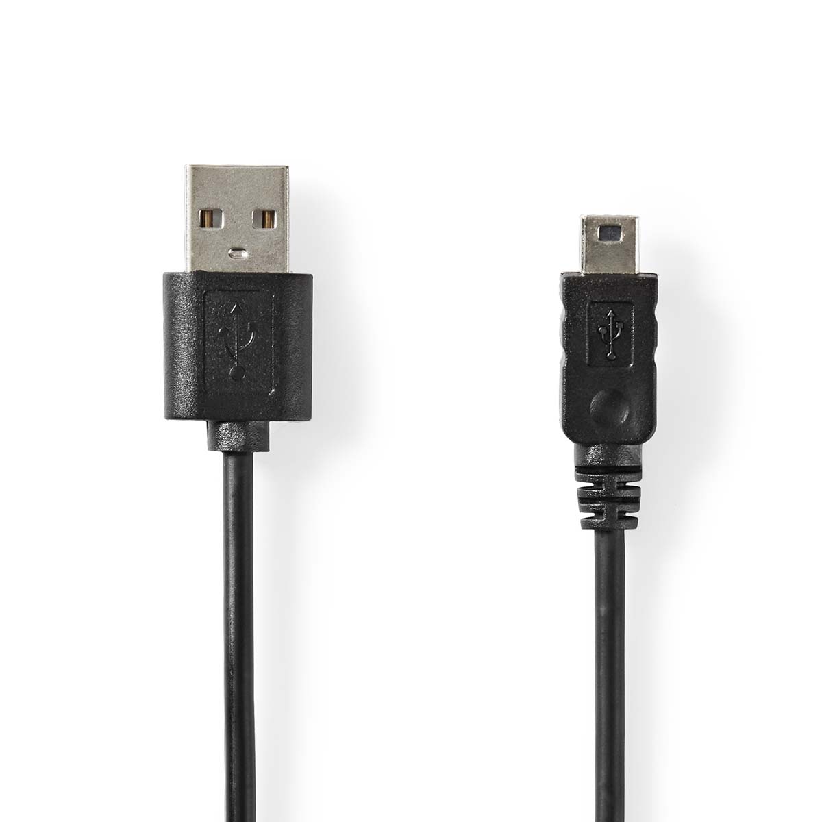 USB kabel | USB 2.0 | USB-A Zástrčka | USB Micro B 5-Pin Female | 480 Mbps | Poniklované | 2.00 m | Kulatý | PVC | Černá | Label