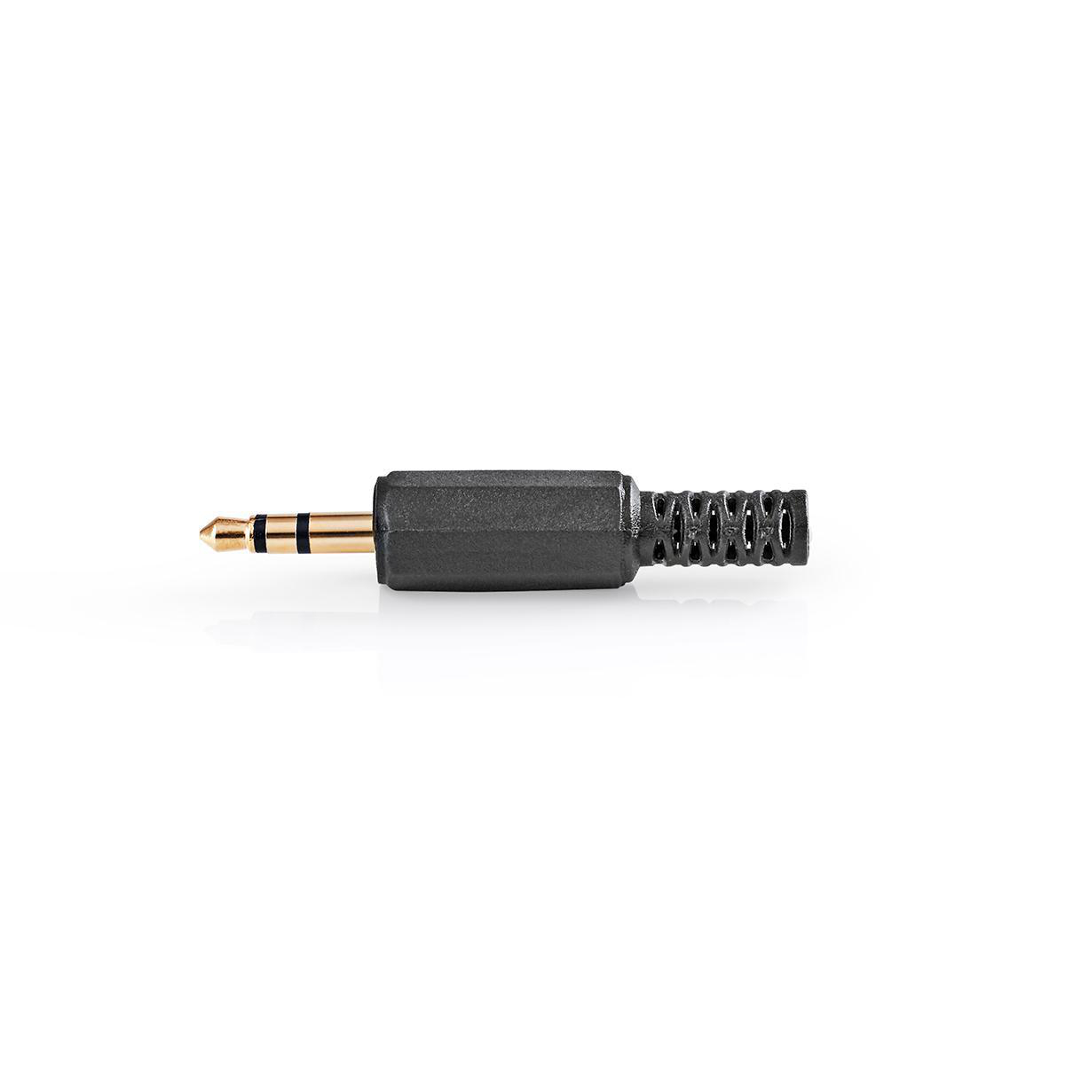 Audio konektor | Přímý | Zástrčka | Pozlacené | Pájecí | Průměr vstupního kabelu: 4.0 mm | PVC | Černá / Zlatá | 25 kusů | Plastový Sáček