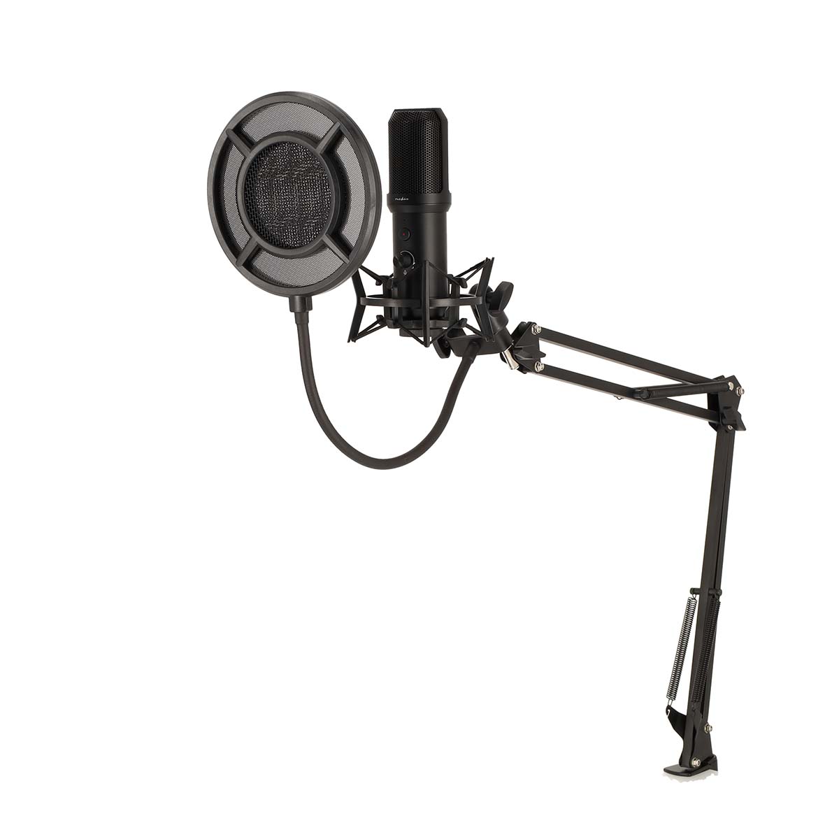 Nedis GSMIC410BK stolní profi mikrofon s ramenem 360°, anti-shock držák, vypínač, POP filtr, USB