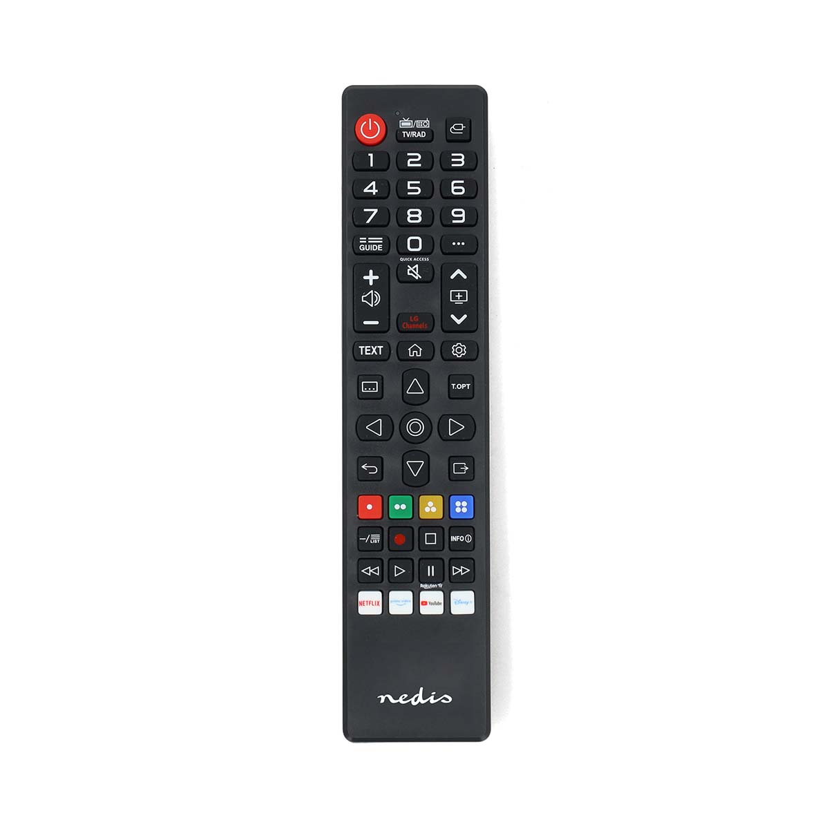 Náhradní dálkový ovladač | Vhodné pro: LG | Předprogramovaný | 1 Zařízení | Amazon Prime / Disney + Button / Rakuten TV Button / Tlačítko Netflix |…