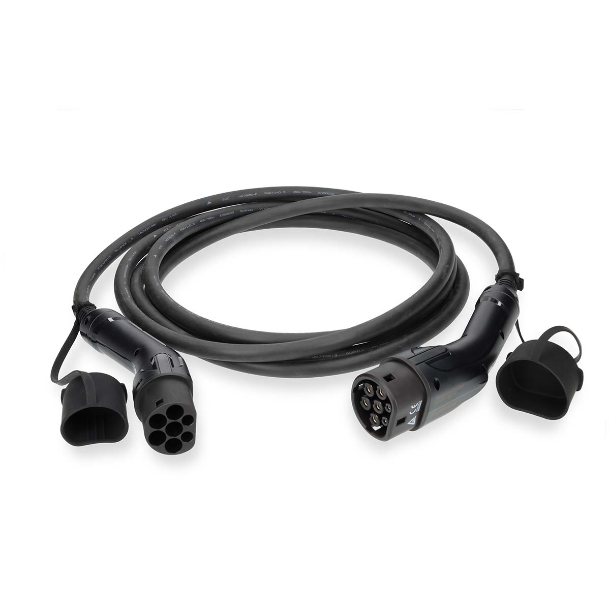 Kabel elektrického vozidla | Cable Type 2 | 16 A | 22000 W | 3-fázové | 5.00 m | Černá | Dárkový Box