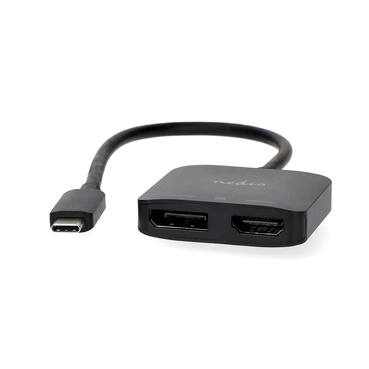USB-C™ Adaptér | USB 3.2 Gen 1 | USB-C™ Zástrčka | DisplayPort Zásuvka / Výstup HDMI™ | 8K@30Hz | 0.20 m | Kulatý | Poniklované | Černá | Box