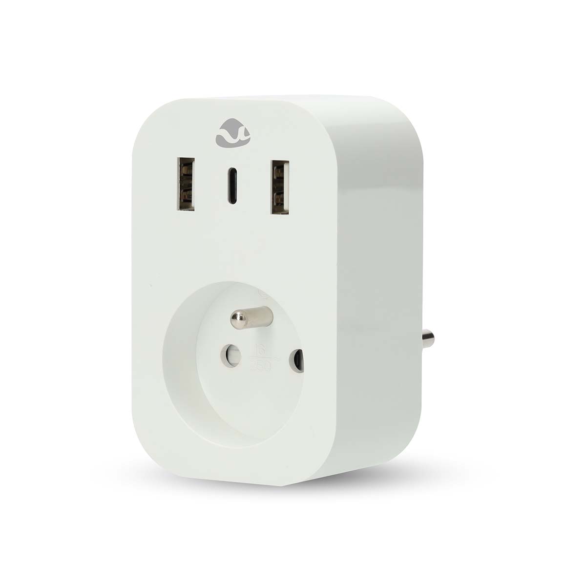 SmartLife Chytrá Zásuvka | Wi-Fi | Měřič výkonu | 3680 W | Francie / Typ E (CEE 7/6) / 1x USB-C™ / 2x USB | 0 - 55 °C | Android™ / IOS | Bílá | 1 kusů