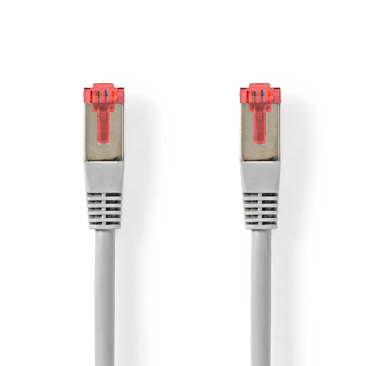 Síťový kabel CAT6 | RJ45 Zástrčka | RJ45 Zástrčka | S / FTP | 5.00 m | Kulatý | PVC | Šedá | Štítek