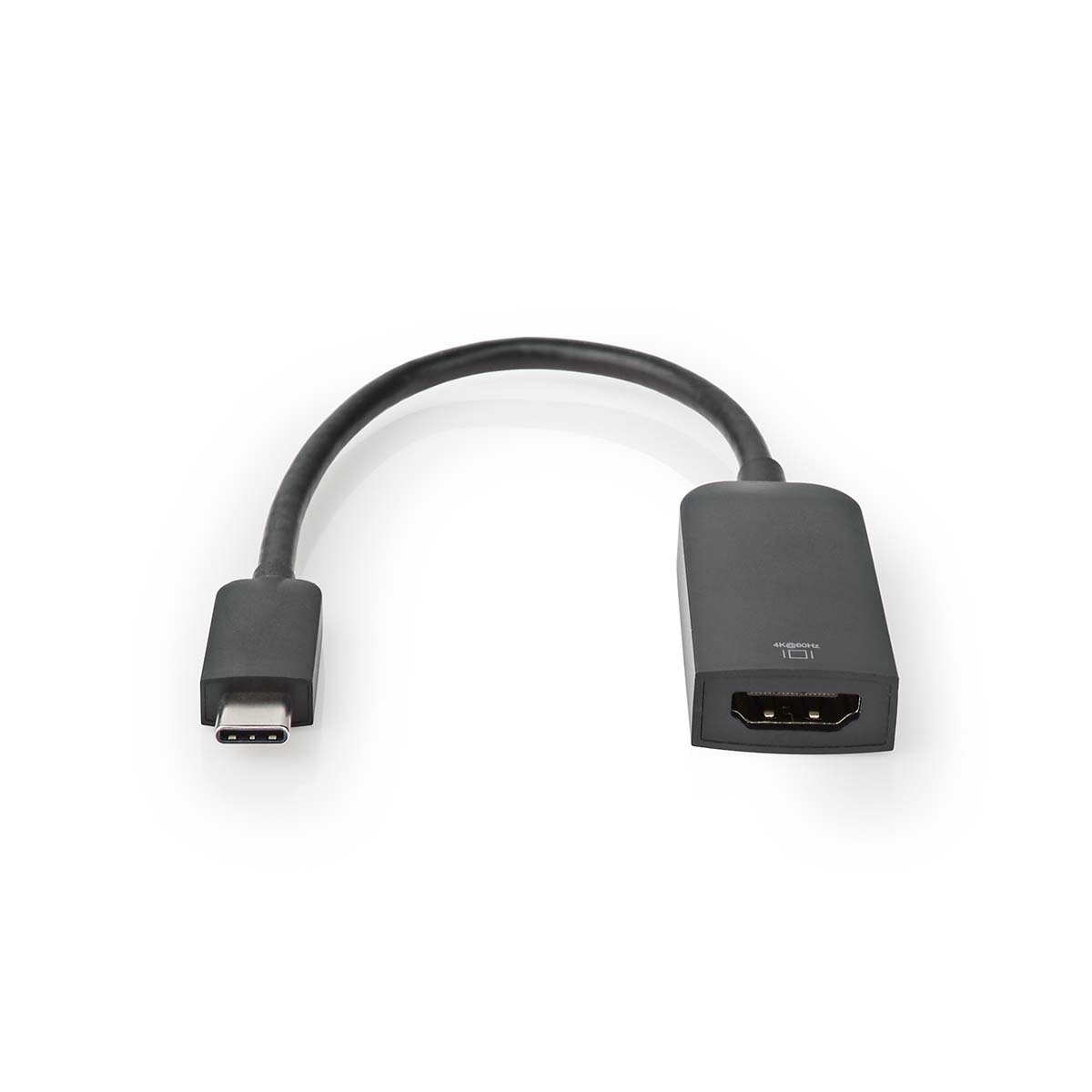 USB-C™ Adaptér | USB 3.2 Gen 1 | USB-C™ Zástrčka | HDMI ™ Zásuvka | 4K@60Hz | 0.20 m | Kulatý | Poniklované | PVC | Černá | Box
