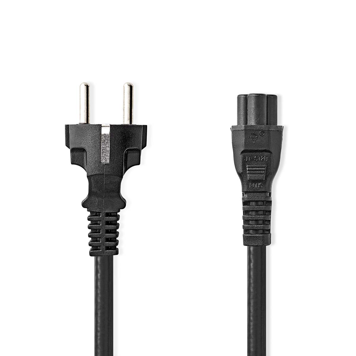 Napájecí kabel | Typ F Zástrčka | IEC-320-C5 | Přímý | Přímý | Poniklované | 5.00 m | Kulatý | PVC | Černá | Label