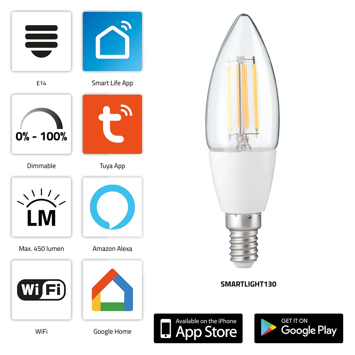 SMARTLIGHT130 Inteligentní žárovka LED s Wi-Fi