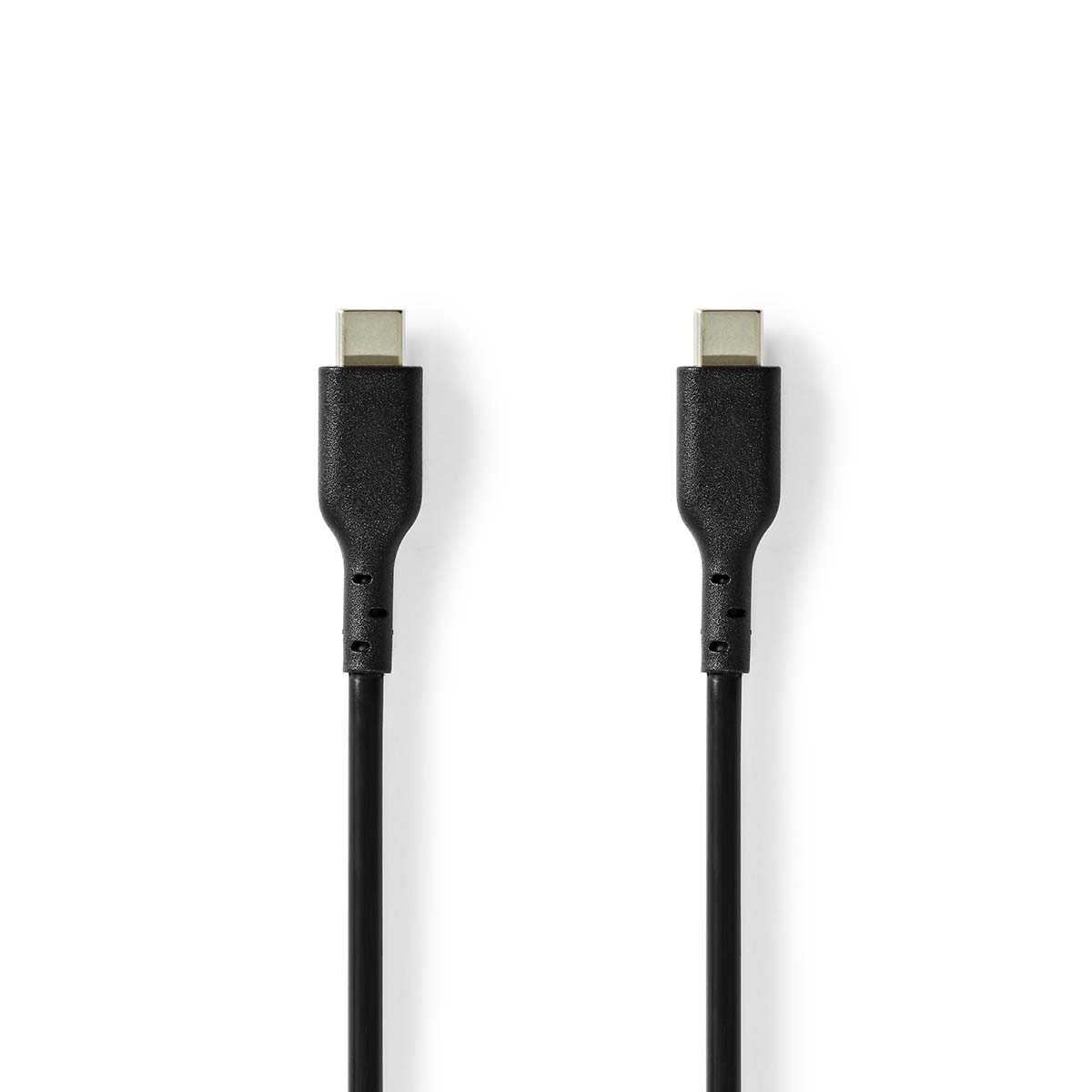 USB kabel | USB 2.0 | USB-C™ Zástrčka | USB-C™ Zástrčka | 240 W | 480 Mbps | Poniklované | 2.00 m | Kulatý | PVC | Černá | Label