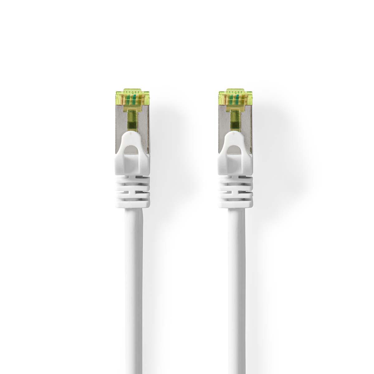 Síťový kabel CAT7 | S / FTP | RJ45 Zástrčka | RJ45 Zástrčka | 0.50 m | Snagless | Kulatý | LSZH | Bílá | Label