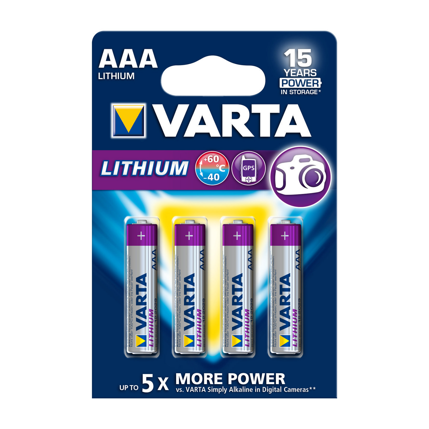 Lithiová baterie Varta Lithium AAA 1.5V, 4ks, VARTA-6103/4B